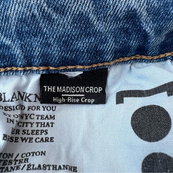 Blank NYC The Madison Crop high rise jeans light wash button fly release… - Picture 6 of 12